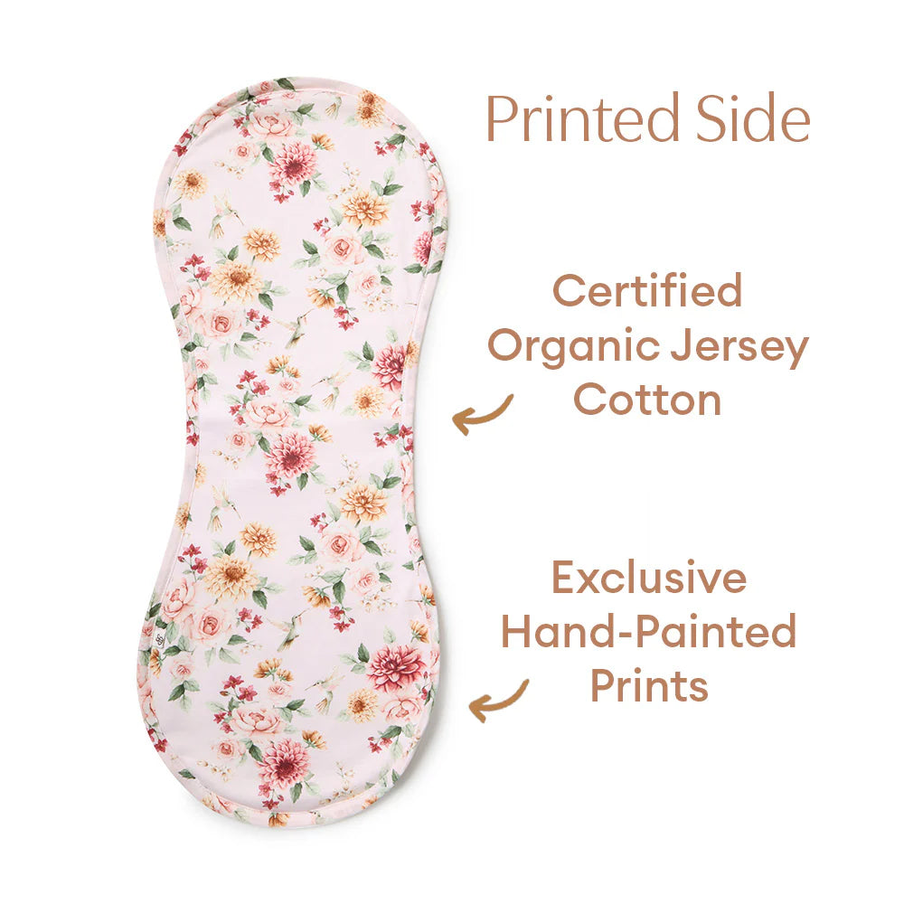 Snuggle Hunny Organic Cotton Burp Cloth - Birds & Blooms