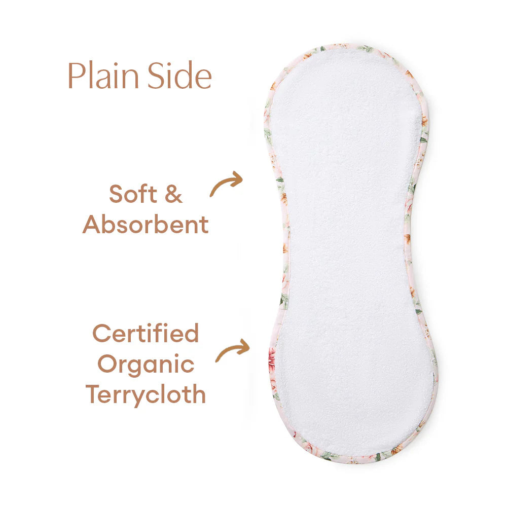 Snuggle Hunny Organic Cotton Burp Cloth - Birds & Blooms