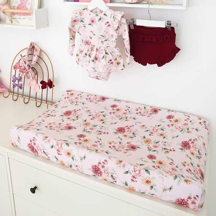Organic Bassinet Sheet / Change Pad Cover - Birds & Blooms