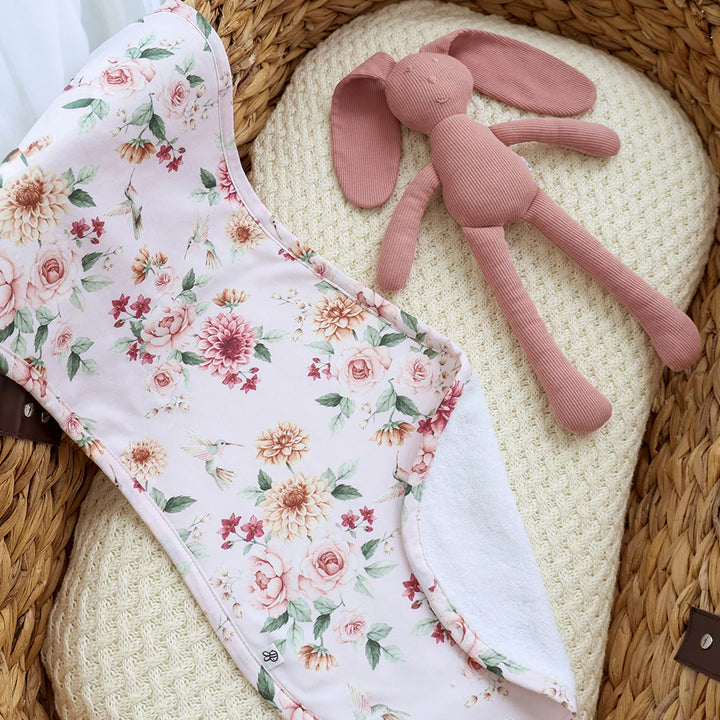 Snuggle Hunny Organic Cotton Burp Cloth - Birds & Blooms
