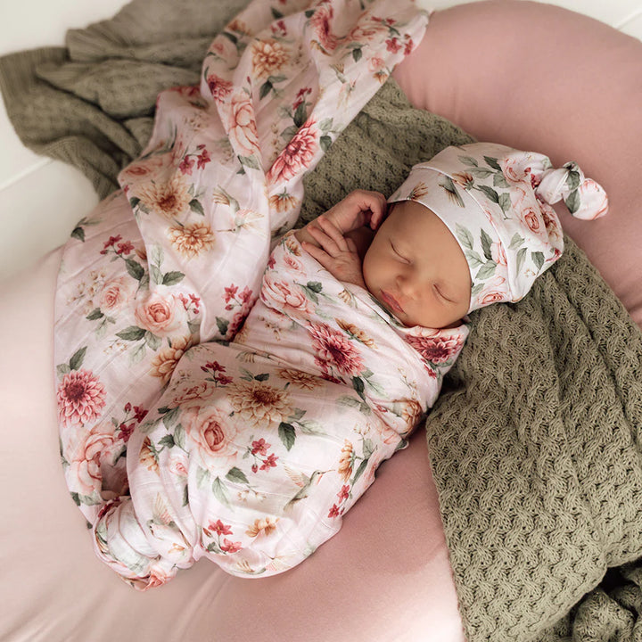 Organic Muslin Wrap - Birds & Blooms
