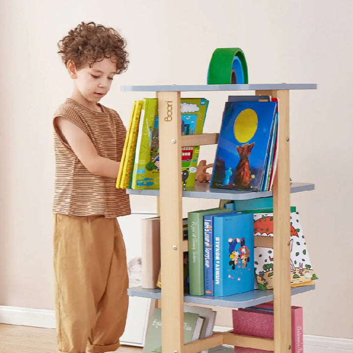 Boori Tidy Rotating Bookshelf - BLUEBERRY AND ALMOND (BK-TIRBV22/BBAD)