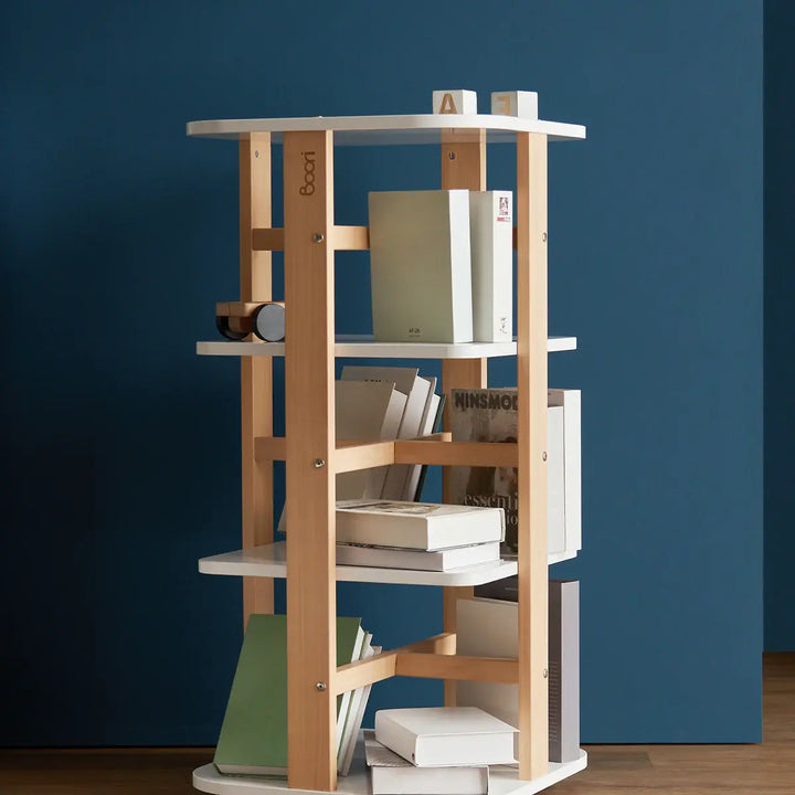 Boori Tidy Rotating Bookshelf-Barley White & Almond(BK-TIRBV22/BAAD)