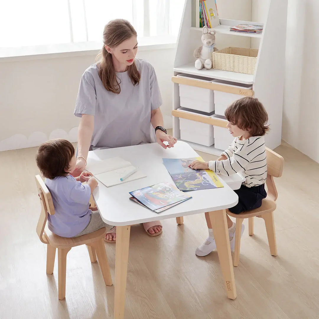 Boori Tidy Table V23 with Two Chairs(Barley and Almond)