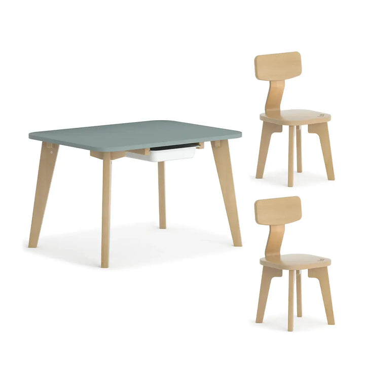 Boori Tidy Table V23 with Two Chairs - Blueberry and Almond