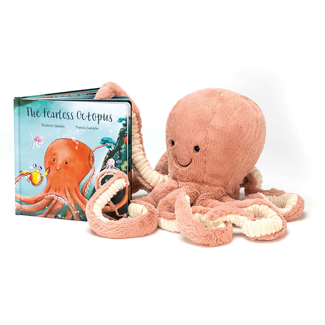 Jellycat The Fearless Octopus Book Padded Cover (Matches with Odell Octopus) Multi-Coloured 23x23x2cm