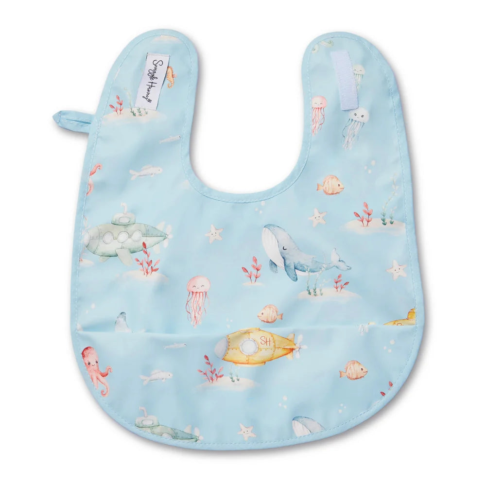 Snuggle Bib Waterproof - Blue Little Subs