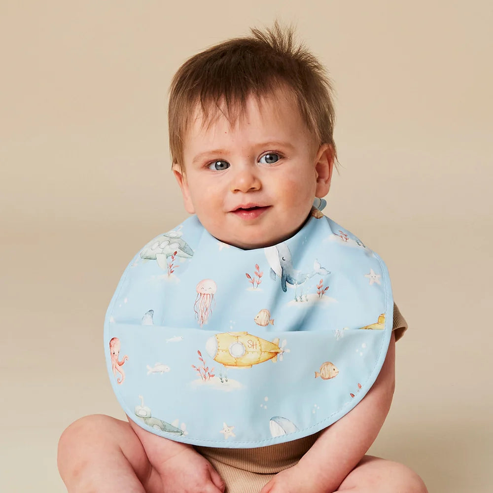 Snuggle Bib Waterproof - Blue Little Subs