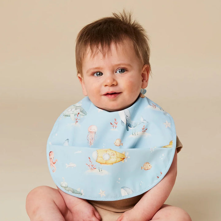 Snuggle Bib Waterproof - Blue Little Subs