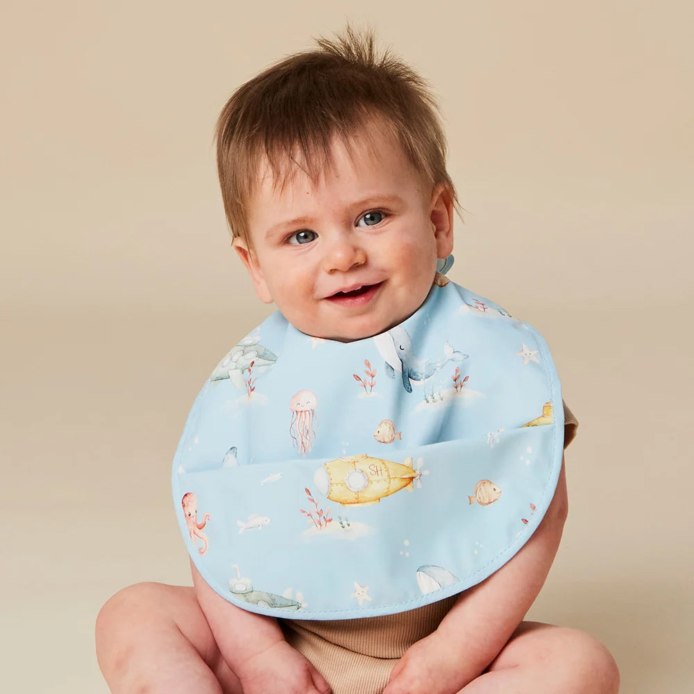 Snuggle Bib Waterproof - Blue Little Subs