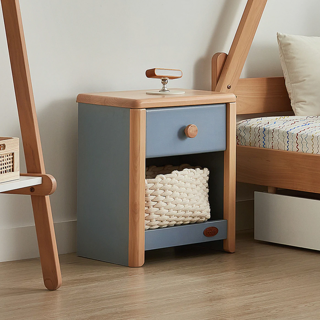 Boori Avalon Bedside Table-Blueberry and Almond(BK-AVBTV24/BBAD)