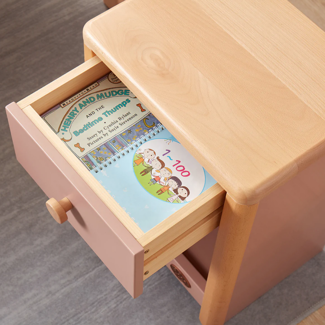 Boori Avalon Bedside Table-Blueberry and Almond(BK-AVBTV24/BBAD)