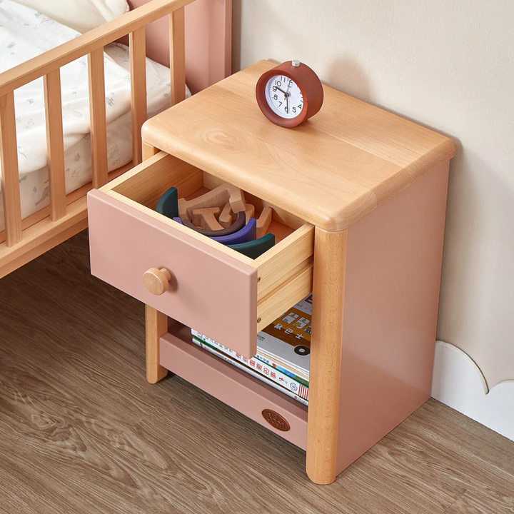 Boori Avalon Bedside Table-Blueberry and Almond(BK-AVBTV24/BBAD)