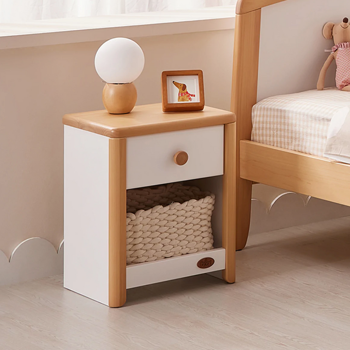 Boori Avalon Bedside Table-Blueberry and Almond(BK-AVBTV24/BBAD)