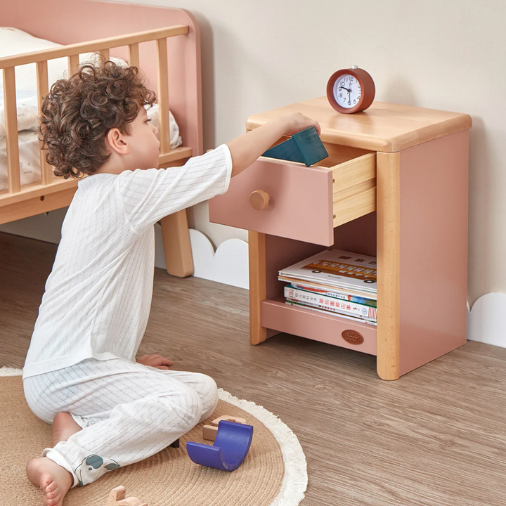 Boori Avalon Bedside Table-Blueberry and Almond(BK-AVBTV24/BBAD)