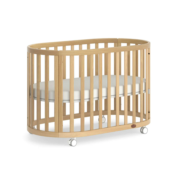 Boori Eden Oval Cot - Beech + Boori Pocket Spring Mattress