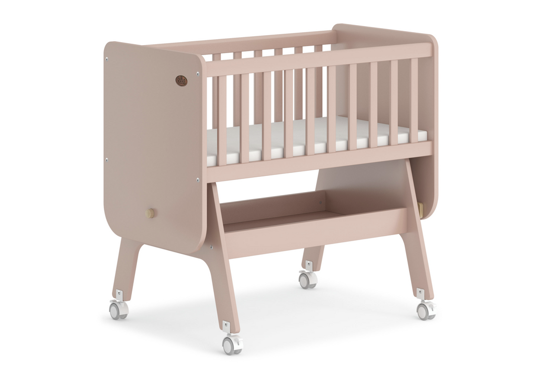 Boori Neat Rocking Cradle + Mattress-Cherry and Almond(B-NERC/CHAD)