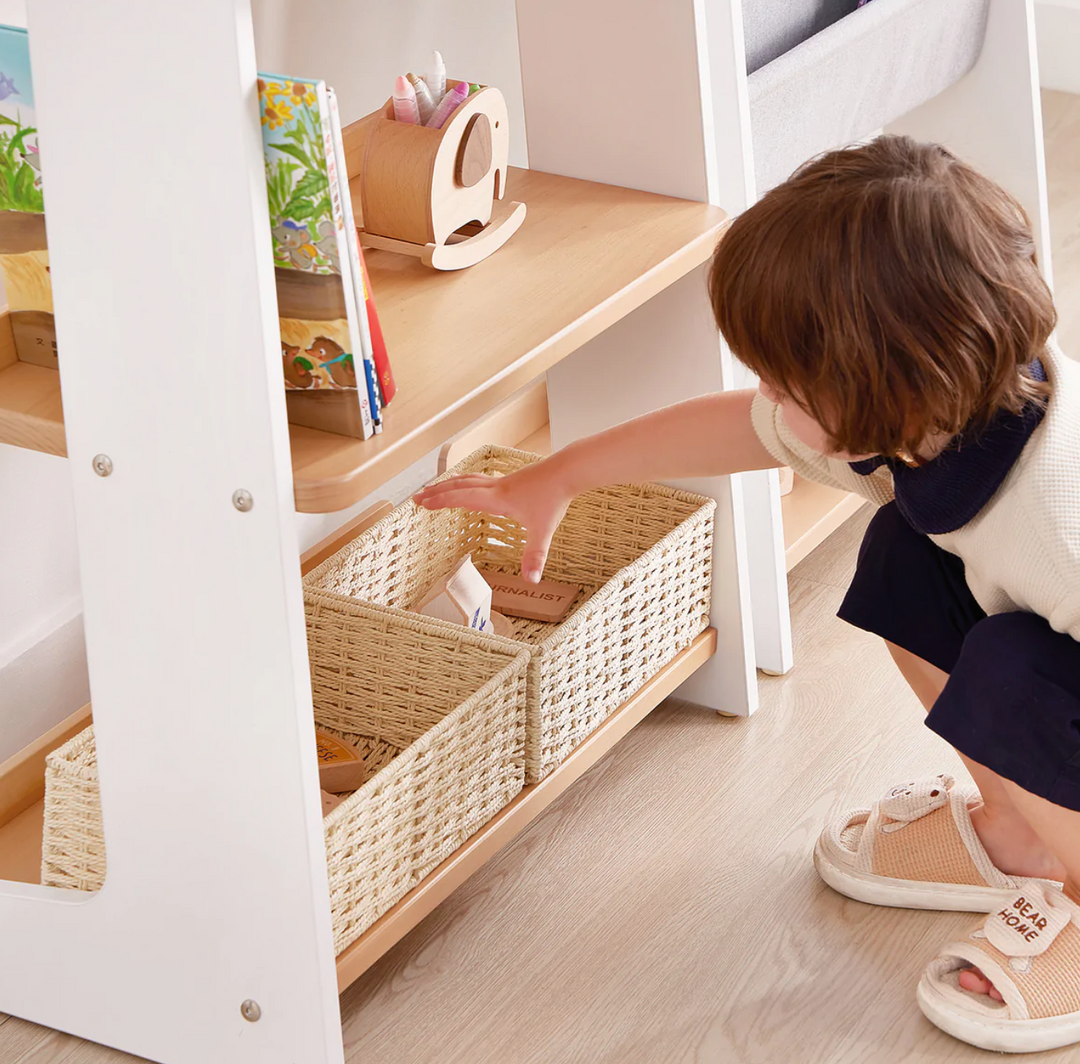 Boori Oslo Bookshelf-BLUEBERRY AND ALMOND(BK-OSBSV24/BBAD)