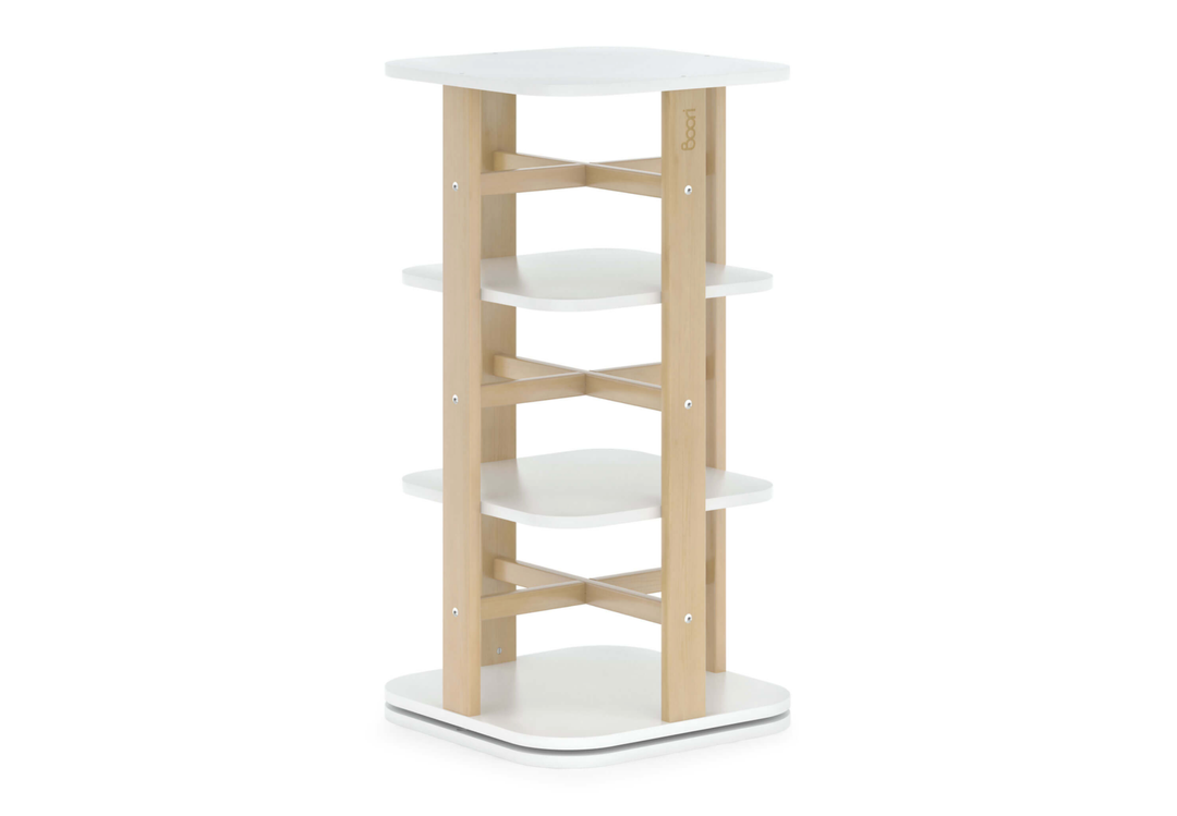Boori Tidy Rotating Bookshelf-Barley White & Almond(BK-TIRBV22/BAAD)