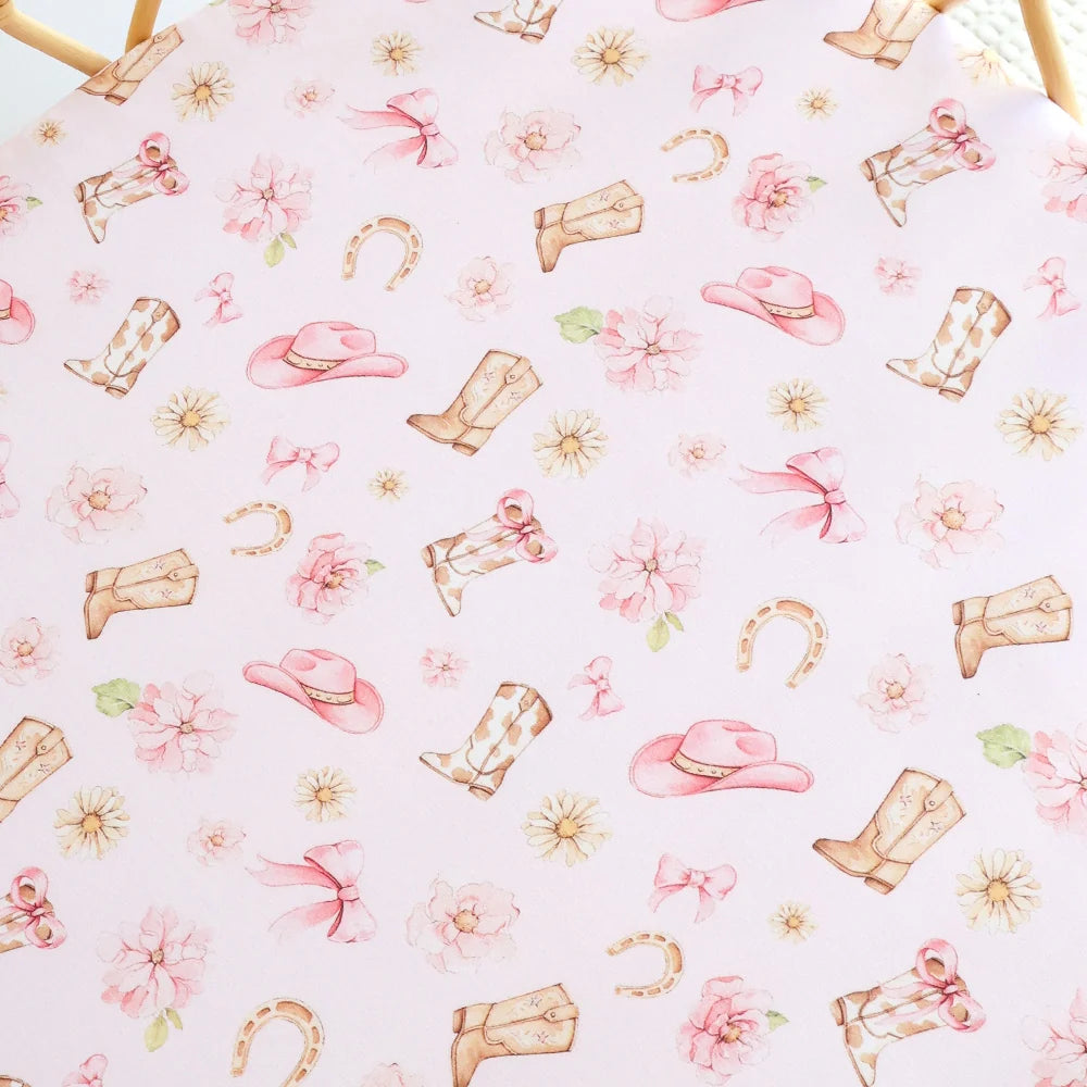 Snuggle Hunny Organic Bassinet Sheet / Change Pad Cover - Boots & Bows