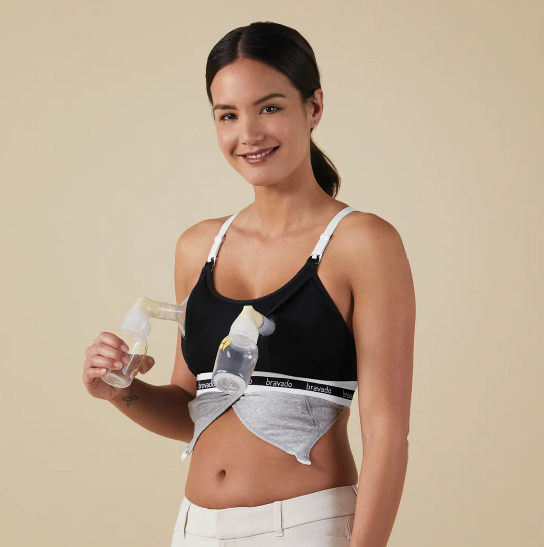 Bravado Designs Clip And Pump Hands-Free Nursing Bra Accessory - Sustainable Black