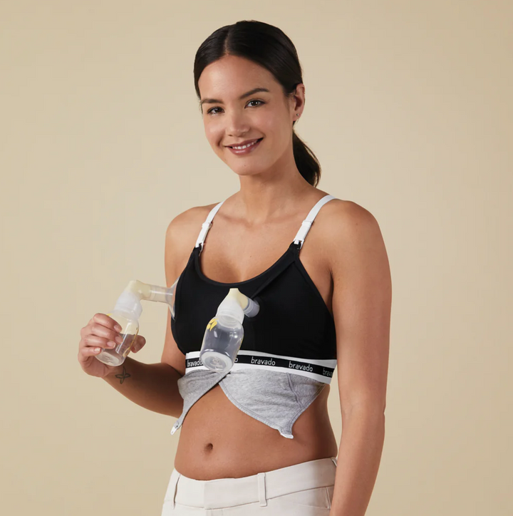 Bravado Designs Clip And Pump Hands-Free Nursing Bra Accessory - Sustainable Black