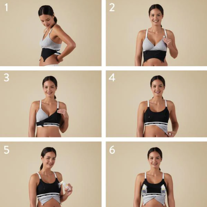 Bravado Designs Clip And Pump Hands-Free Nursing Bra Accessory - Sustainable Black