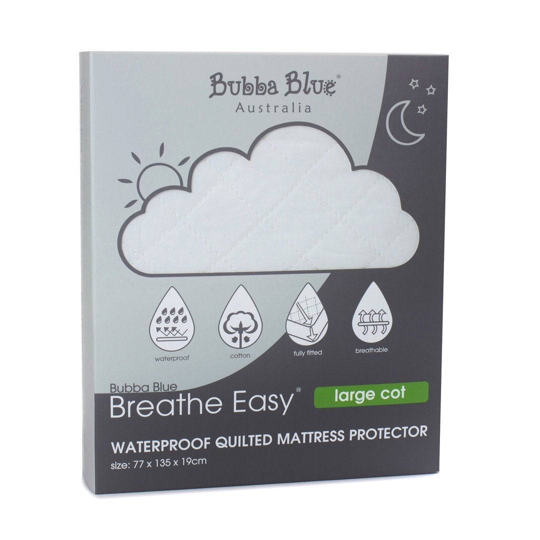 Breathe Easy® Waterproof Quilted Mattress Protector Large Cot