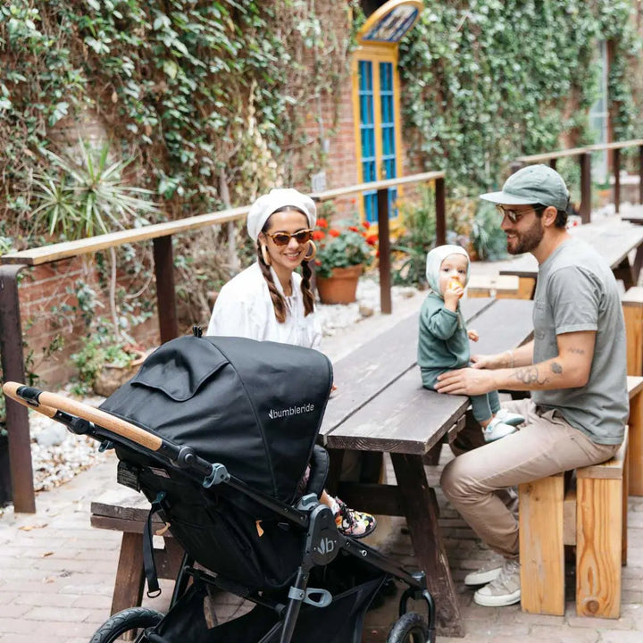 Bumbleride 4 wheel Era Stroller-Black with Matt Black Frame