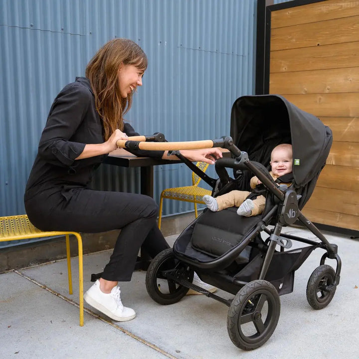 Bumbleride 4 wheel Era Stroller-Black with Matt Black Frame