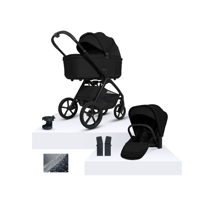 Silver Cross Cove with Carrycot (6 Piece) - Onyx