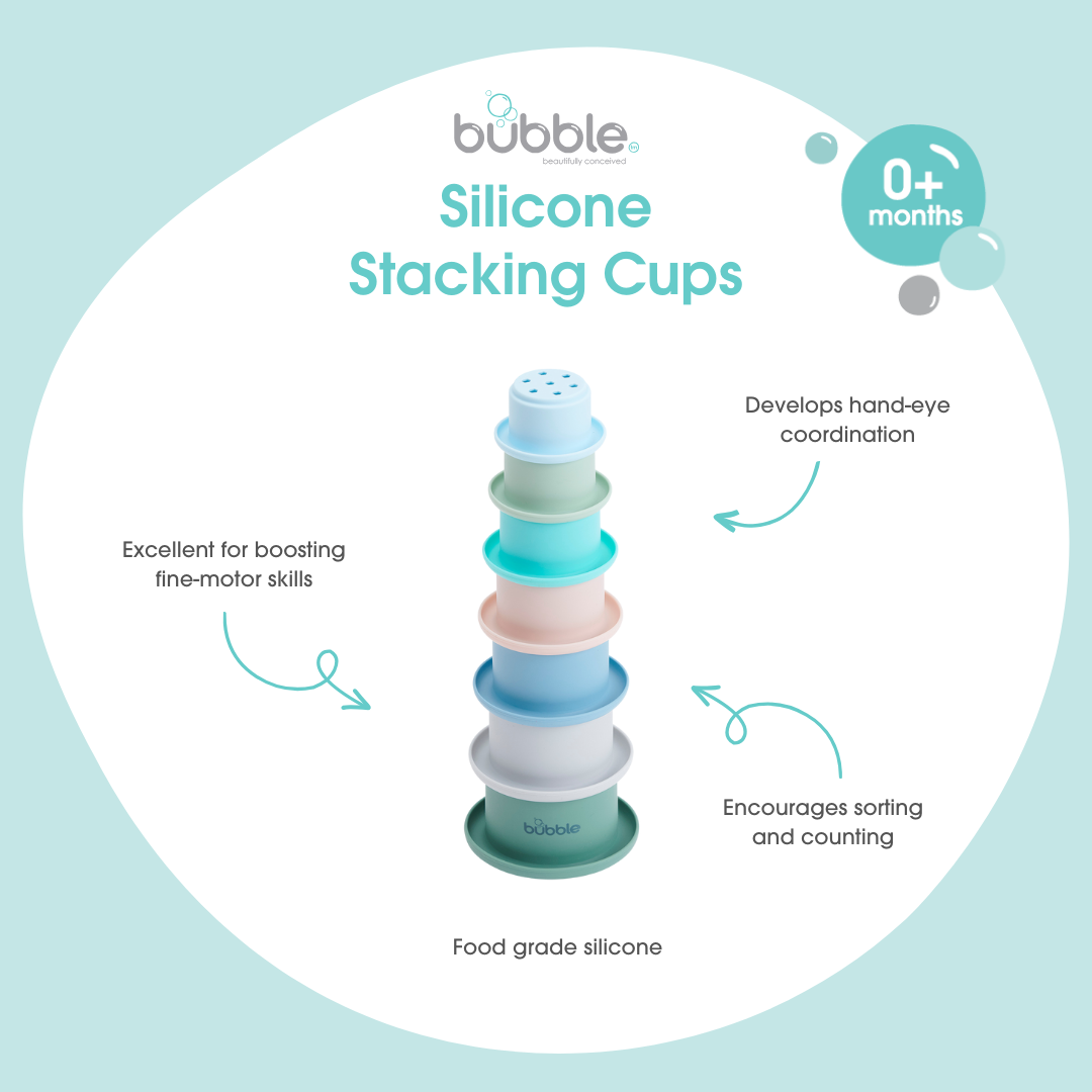 Bubble Silicone Stacking Cups
