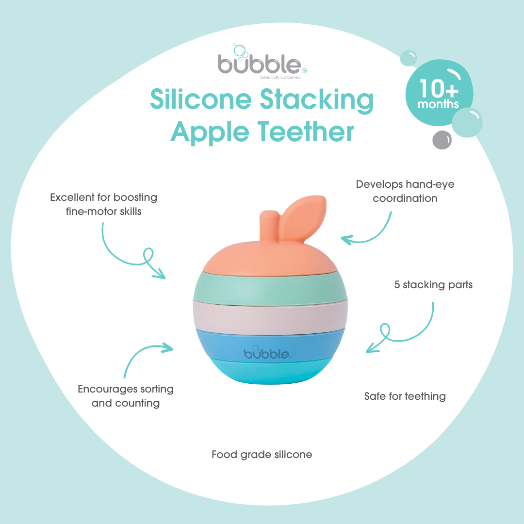 Bubble Silicone Stacking Apple Teether