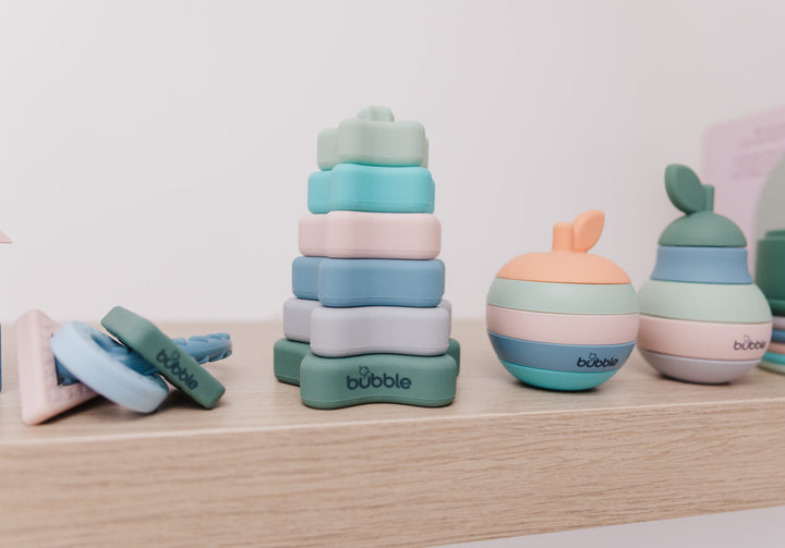Bubble Silicone Stacking Apple Teether