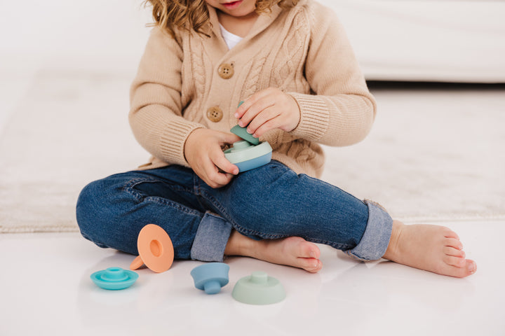 Bubble Silicone Stacking Apple Teether