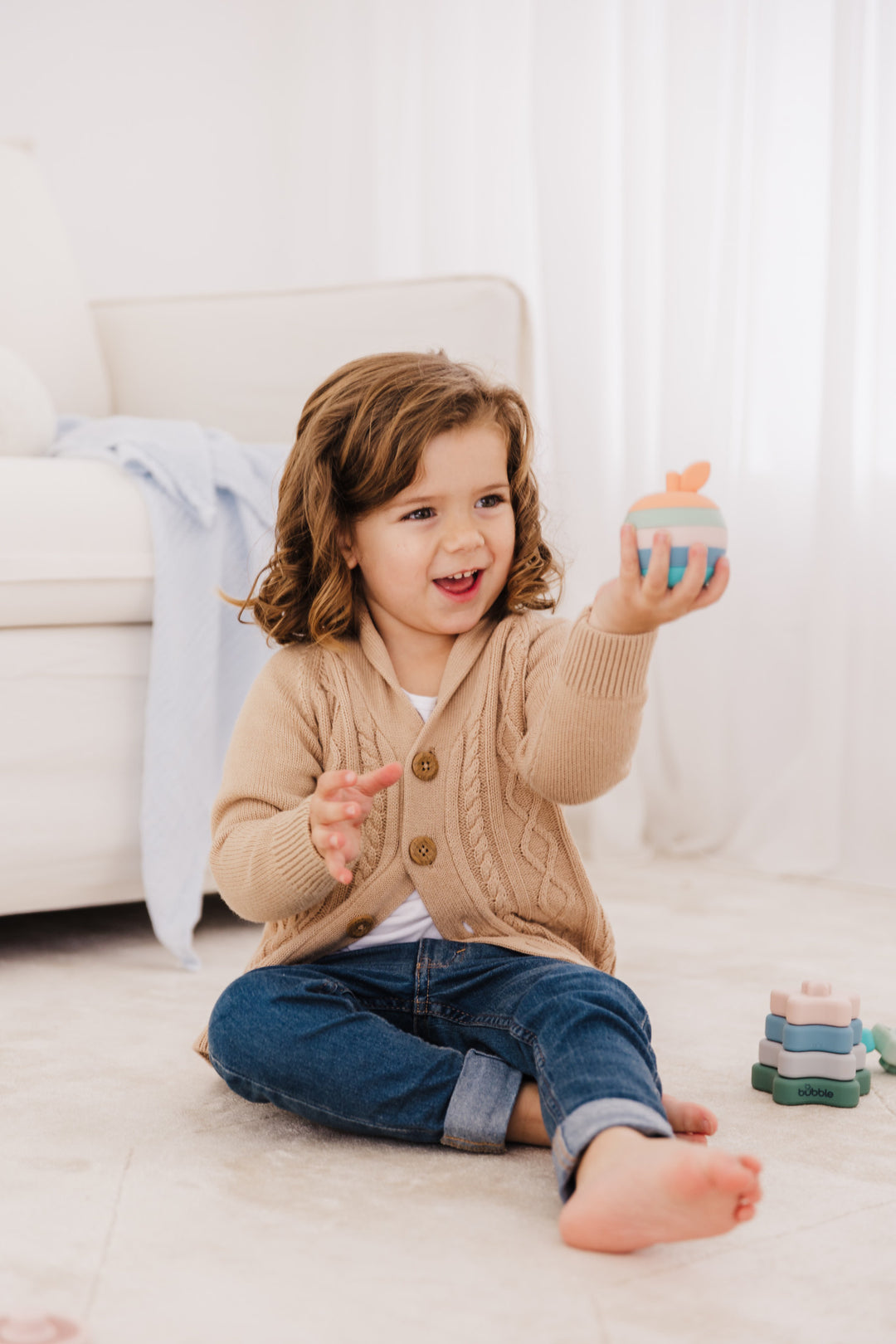 Bubble Silicone Stacking Apple Teether