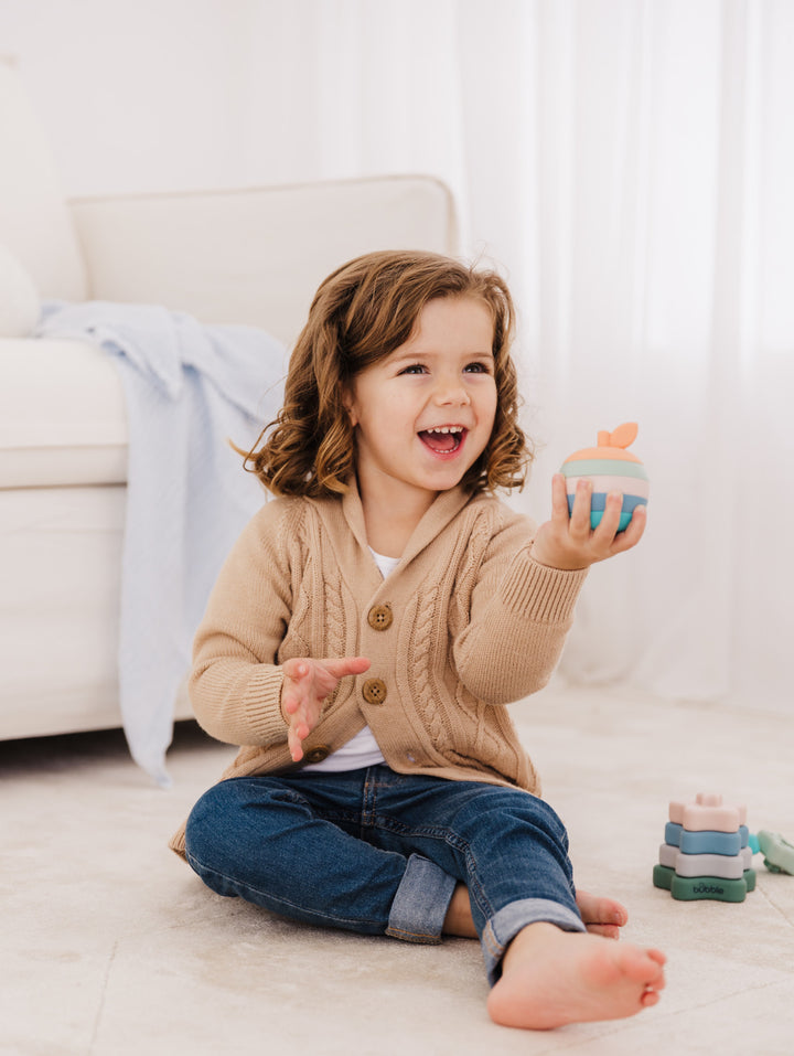 Bubble Silicone Stacking Apple Teether