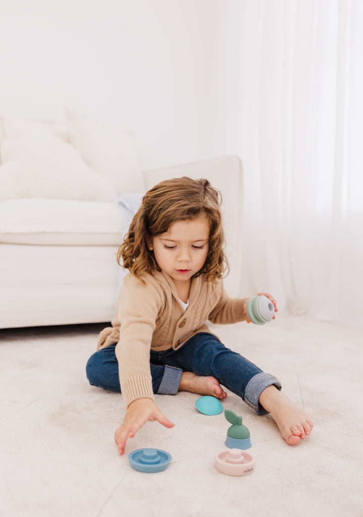 Bubble Silicone Stacking Pear Teether