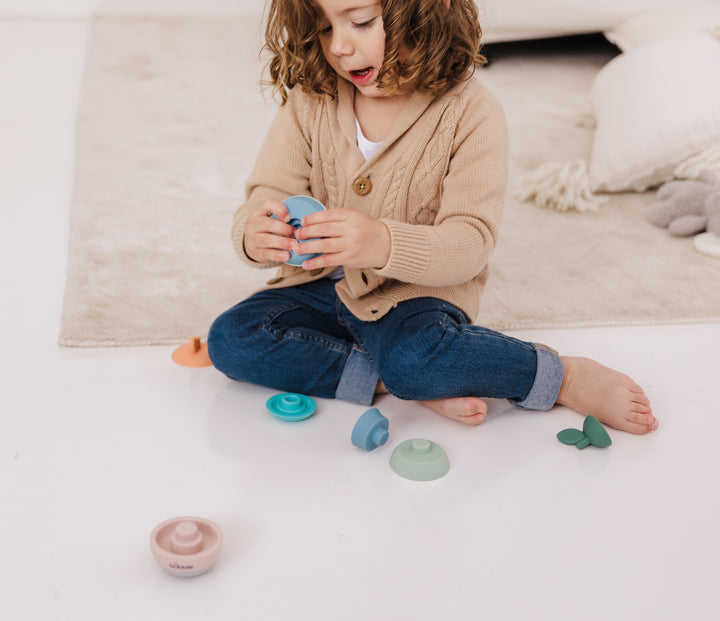 Bubble Silicone Stacking Pear Teether