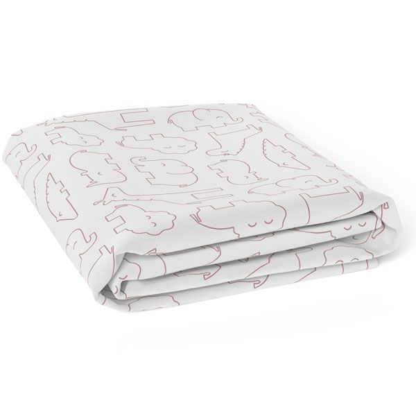 Bamboo Jersey Bassinet Fitted Sheet Safari Pink