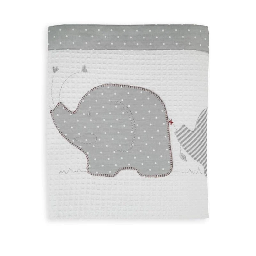 Cot Waffle Blanket PETIT ELEPHANT