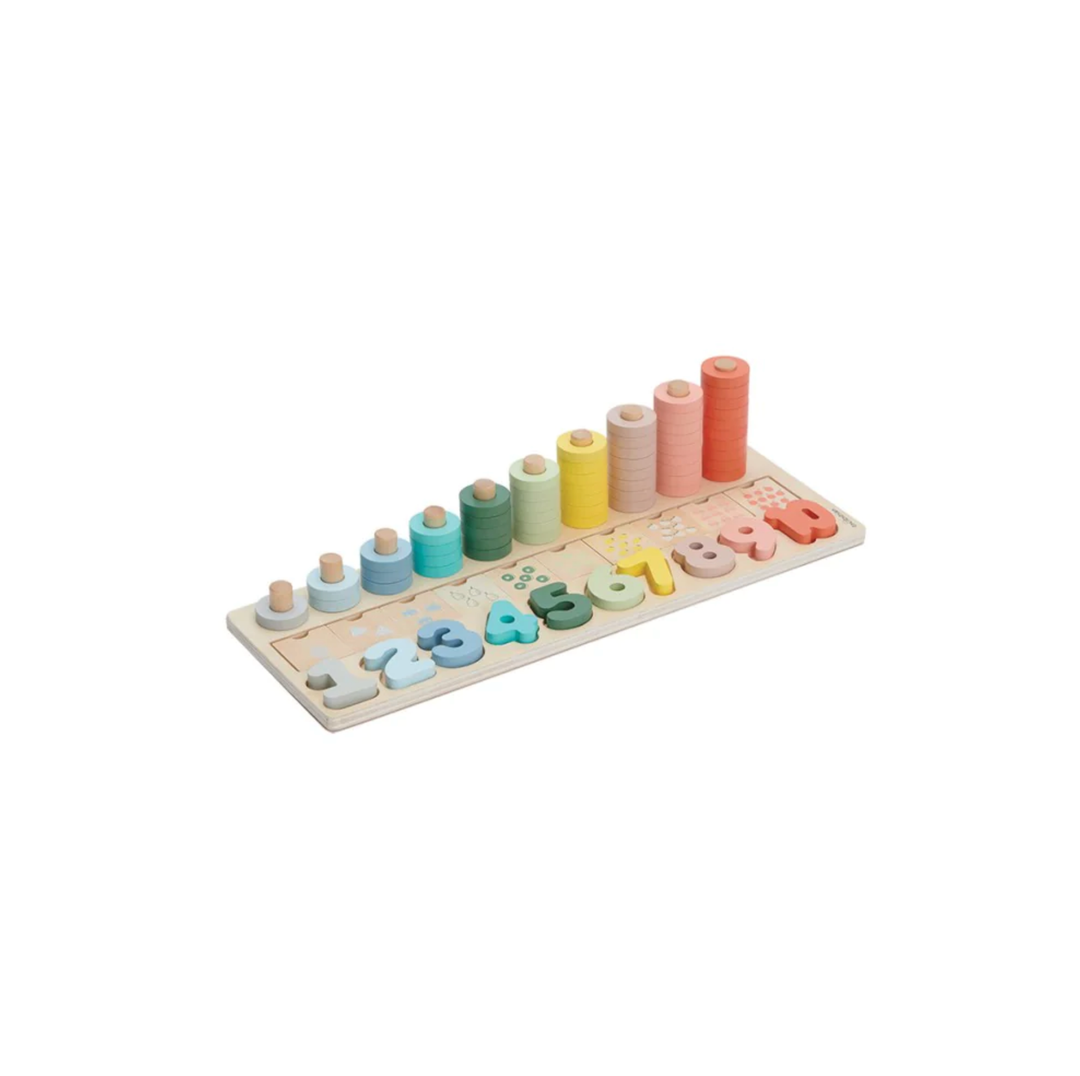 Bubble Wooden Numbers & Blocks Counting Set