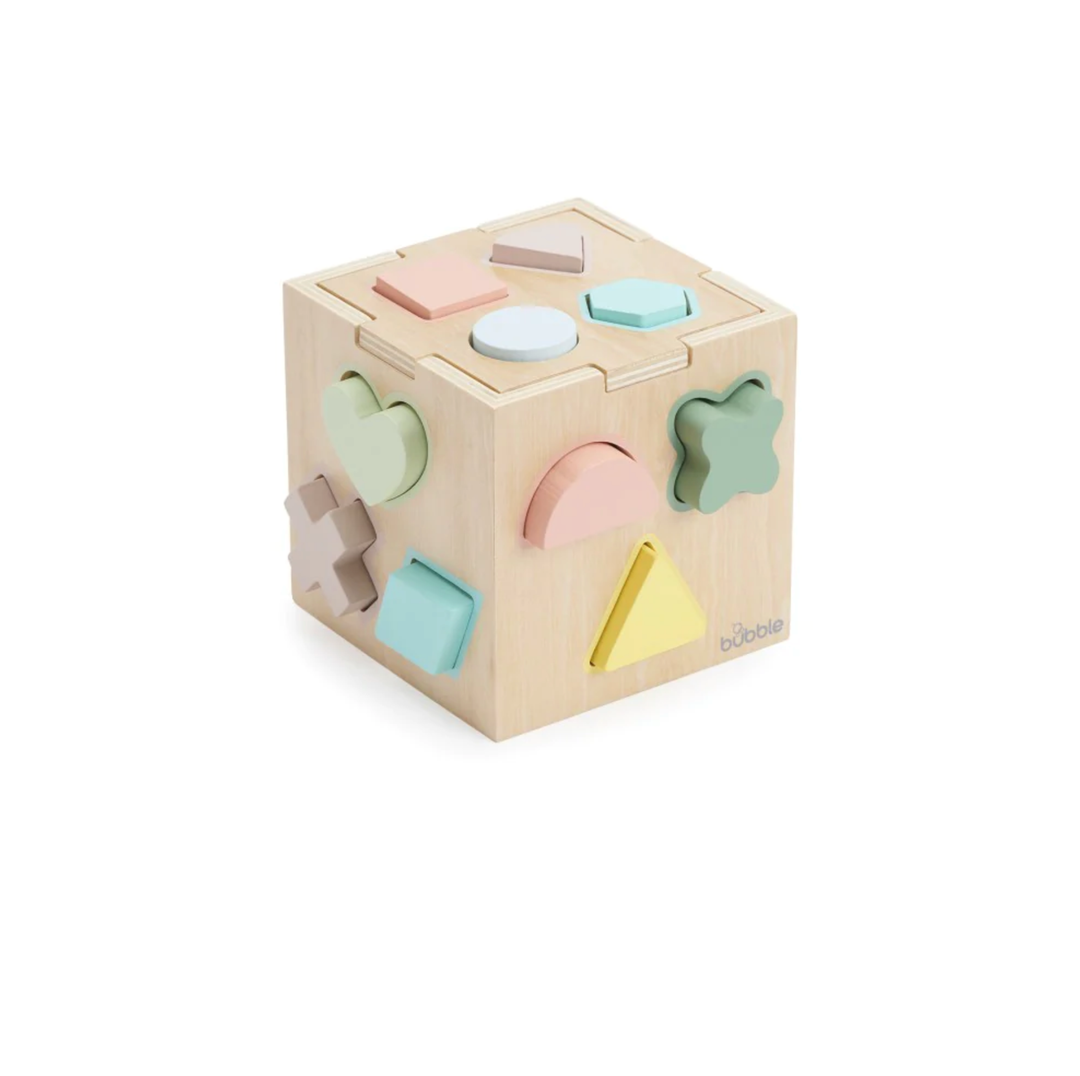 Bubble Wooden Shape Sorting Cube