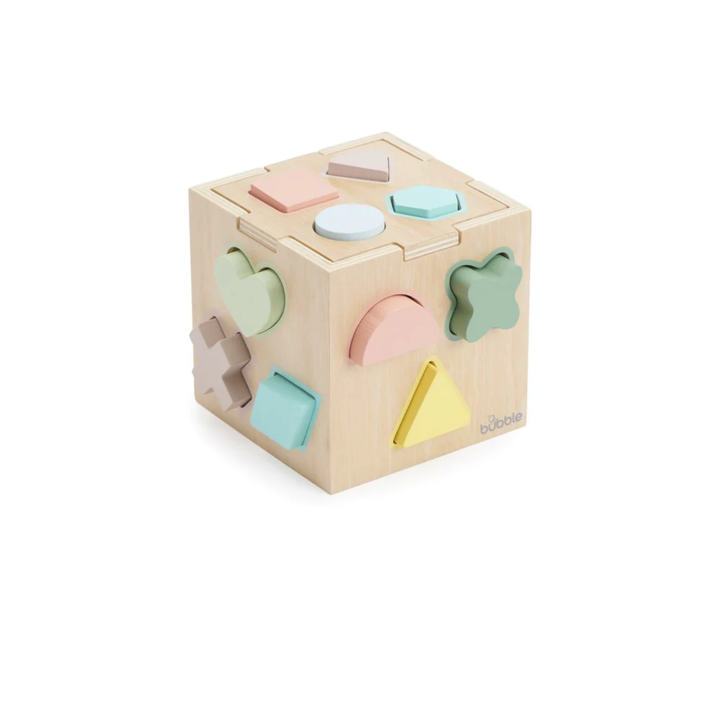 Bubble Wooden Shape Sorting Cube