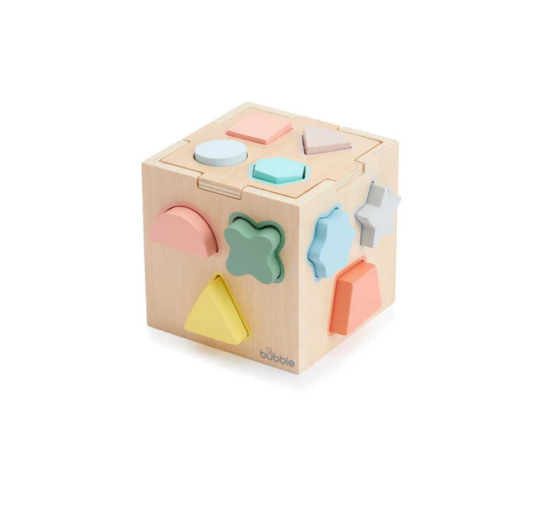 Bubble Wooden Shape Sorting Cube