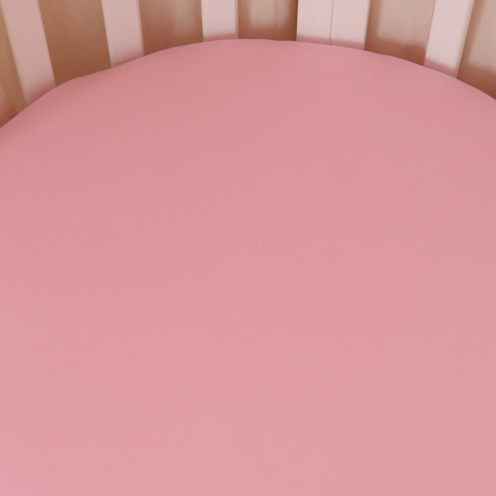 Snuggle Hunny Organic Fitted Cot Sheet - Bubblegum