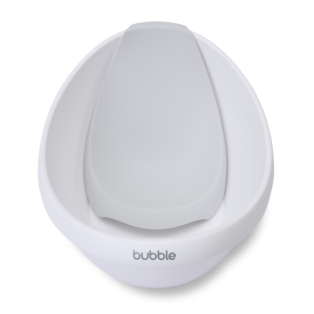 BUBBLE BABY BATH WITH BATH SEAT - White