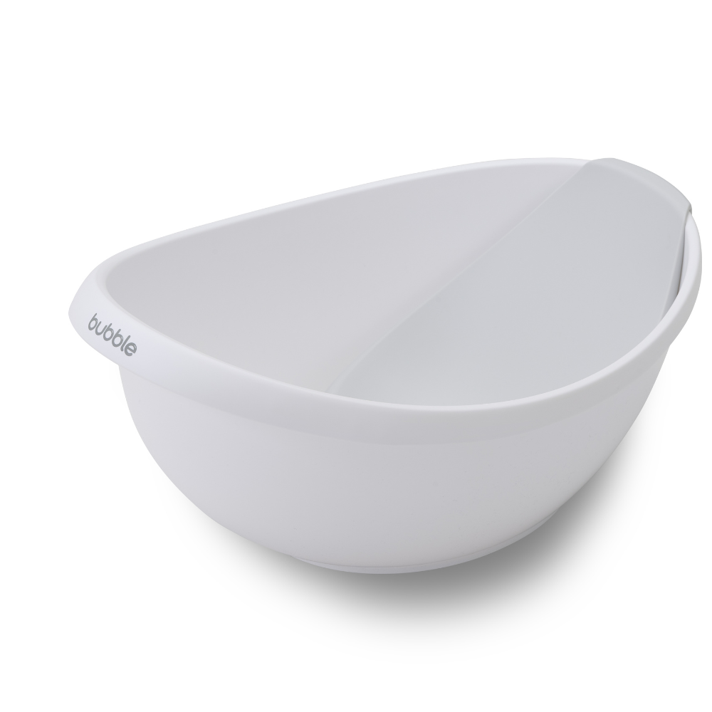 BUBBLE BABY BATH WITH BATH SEAT - White