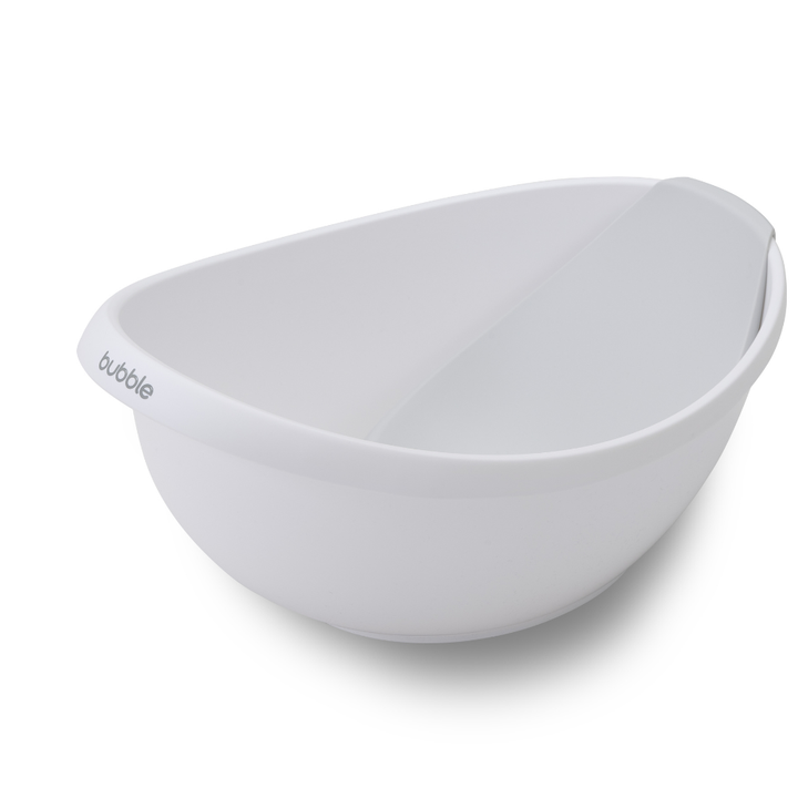 BUBBLE BABY BATH WITH BATH SEAT - White
