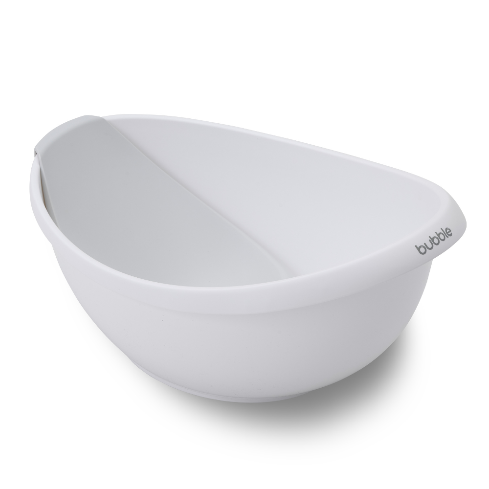 BUBBLE BABY BATH WITH BATH SEAT - White